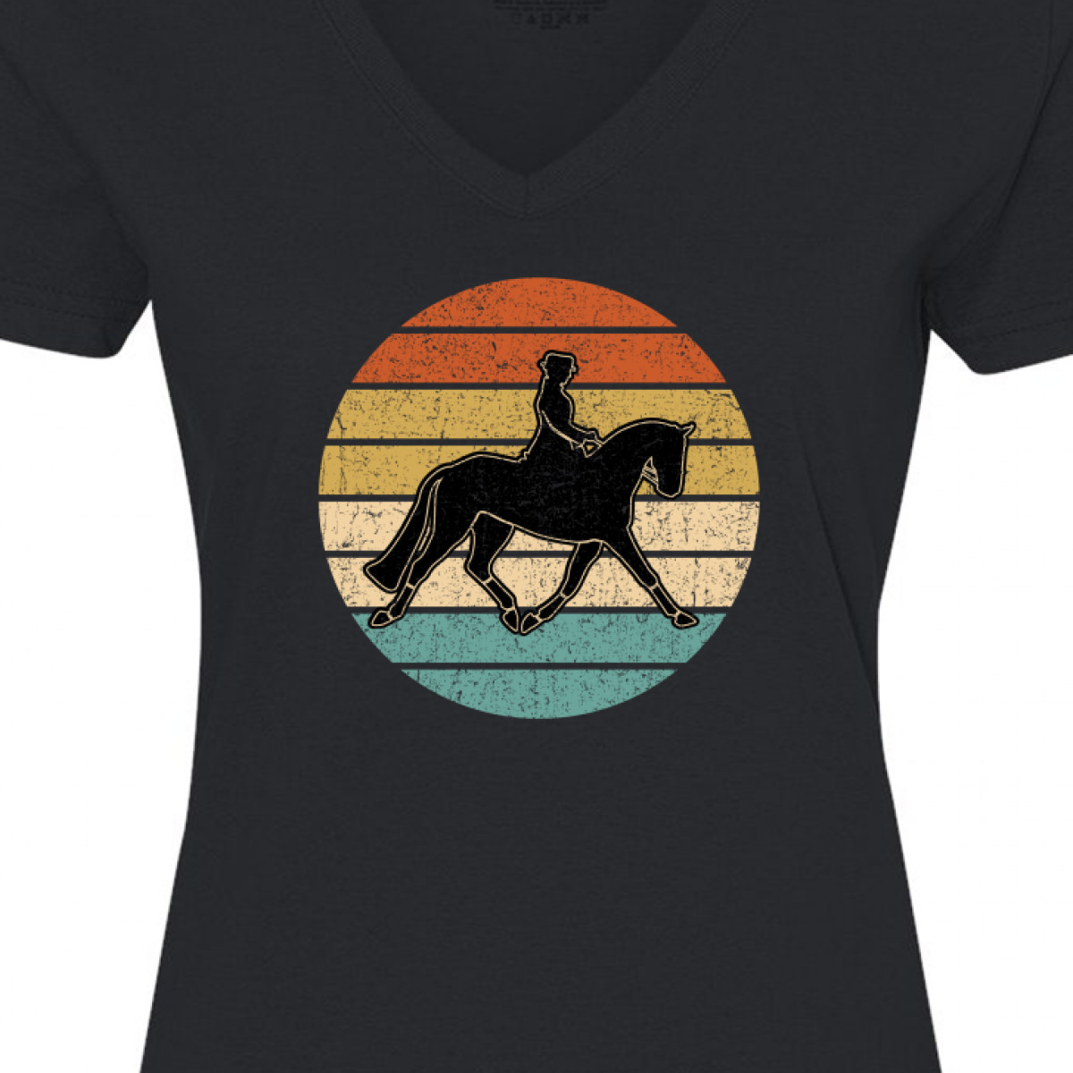 Inktastic Dressage Riding Equestrian Horse Women's V-Neck T-Shirt