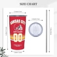 thumbnail image 3 of Custom Kansas City Tumbler, Personalized Name and Number Tumbler Cup, Customized Stainless Steel Travel Coffee Mug Keeps Drinks Cold and hot Gifts for Men Women Fans, 3 of 6