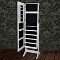 thumbnail image 5 of Anself White Free Standing Jewelry Cabinet with Mirror, 5 of 6