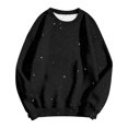 thumbnail image 4 of Tiweut Round Neck Sweatshirt for Women Sequin Print Pullover Long Sleeve Streetwear Loose Regular Blouse, 4 of 4