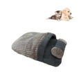 thumbnail image 5 of Cozy Cat Cave Bed - Self-Warming Plush Sleeping Bag for Indoor Cats & Kittens, Soft Winter Pet Sack with Snuggle Design, Thermal Cat Bed for Small Dogs & Puppies, 5 of 7