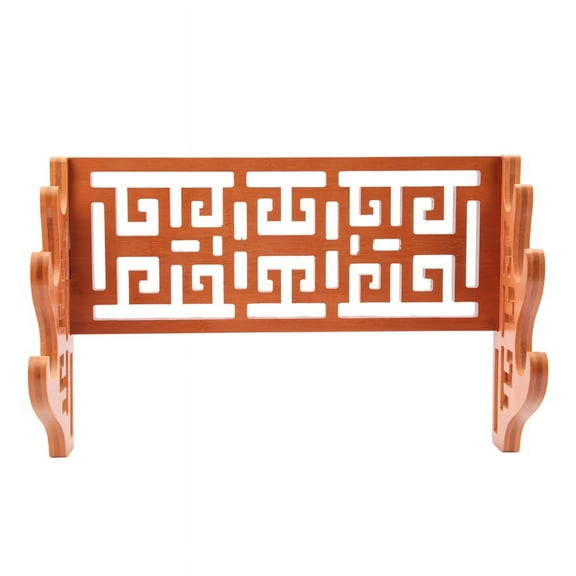 3 Tier Bamboo Sword Holder Wall Mount Display Stand Samurai Sword Rack Hanger for Katana Wakizashi Genji