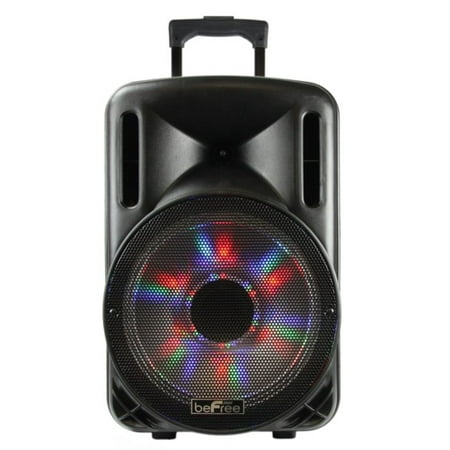 beFree Sound 12 Inch Woofer Portable Bluetooth Powered PA Tailgate Party Rechargeable Speaker With Illuminating (Best Powered Pa Speakers 2019)