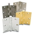 thumbnail image 3 of Baldwin 1035102INRP 3.5" X 3.5" Solid Brass Square Corner Plain Bearing Mortise Hinge -, 3 of 5