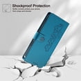 thumbnail image 6 of Wallet Leather Case For Samsung Galaxy S25 5G / Galaxy S24 5G 6.2",with Card Holder,wristband, Shockproof Kickstand Embossed Cute Cats, Snap Phone Case,Blue, 6 of 9