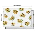 thumbnail image 5 of White Yellow Purple Flower Bouquet Sunflower Pattern Summer Placemats Table Placemats Set Of 6-Linen Kitchen Washable Placemats Table Mats 11.8"x17.7" Non-Slip Heat Resistant, 5 of 5