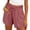 Brick Red, variant on Wide Leg Shorts for Women Summer Casual Lightweight Elastic High Waist Loose Fit Beach Shorts with Pockets