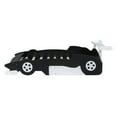thumbnail image 3 of DeeHome Full Size Race Car-Shaped Platform Bed with Wheels,Black, 3 of 9