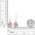 thumbnail image 2 of Gem Stone King 14.00 Cttw Nano Morganite Wire Drop Dangle Earrings for Women in 925 Sterling Silver | Earrings Length 42X12MM | Gemstone Birthstone | Pear Shape 16X12MM, 2 of 3