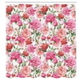 thumbnail image 2 of Ambesonne Floral Shower Curtain, Peonies and Roses, 69"Wx70"L, White Pink Blush, 2 of 4