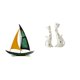 thumbnail image 1 of Figura de velero,Escultura de velero de hierro para decoración de oficina y hogar,Estatua de barco de escritorio para decoración de entrada de gabinete,Figura de gato,Esculturas de pareja de, 1 of 8