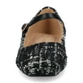 thumbnail image 6 of Journee Womens Carrie Wide Width Buckle Square Toe Mary Jane Dress Flats, Widths Available, 6 of 9
