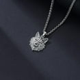 thumbnail image 6 of DVEATR Wolf Necklace 925 Sterling Silver Cool Viking Wolf Head Pendant Necklaces Jewelry for Men, w/Stainless Steel Chain 22'' + 2'', 6 of 6