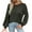Army Green, variant on VEKDONE Waffle Shirts for Women Fall Clearance Sales Long Sleeve Open Back Tunics Tops Trendy Knit Loose Fit Sweater Casual Crewneck Lightweight Pullover Blouse