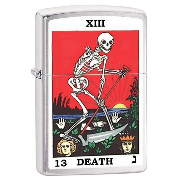 Zippo Lighter Tarot Card 13 Death Brushed Chrome Walmart Com