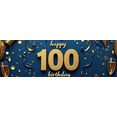 thumbnail image 3 of LUUFILx Golden 100th Birthday Backdrop Banner Happy Birthday Background Photography Props Party Supplies Decorations Anniversary Celebration Decors, 3 of 6