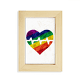 thumbnail image 1 of Heart Electron LGBT Rainbow Desktop Display Photo Frame Picture Art Painting 5x7 inch, 1 of 3