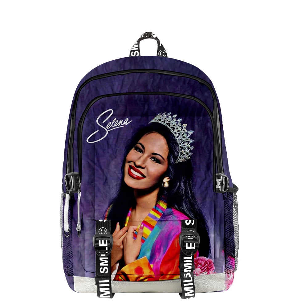 Selena Quintanilla Merch Cloth Backpack Multi Zipper Student large