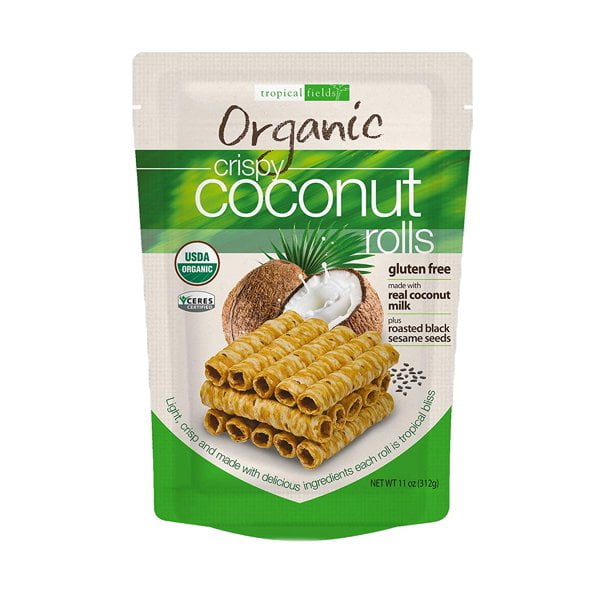 TROPICAL FIELDS ORGANIC CRISPY COCONUT ROLLS .11 OZ BAG