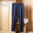 thumbnail image 3 of Pantalones casuales de negocios para hombre, de pierna recta, elásticos, transpirables y de mezcla de lyocell y algodón, 3 of 5