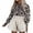 Beige Blanc, variante sur ITFABS Pantalon Court Taille Haute en Cuir pour Femme