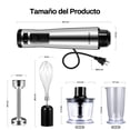 thumbnail image 3 of SANGKEE Batidora de Mano Inmersion, Licuadora de Mano 4 en 1, Variable Velocidad y Modo Turbo con Cuchillas de Acero Inoxidable, Picadora 500ml, Batidor de Huevos y Vaso Medidor 700ml, 500W, HHB1, 3 of 9