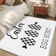 thumbnail image 5 of Rectangle Area Rug 4x6ft, Easter Eggs Black White Buffalo Check Non-Shedding Washable Area Rug, Simply White Back Non Slip Low-Profile Rugs for Living Room, Bedroom Dining Room, 5 of 9
