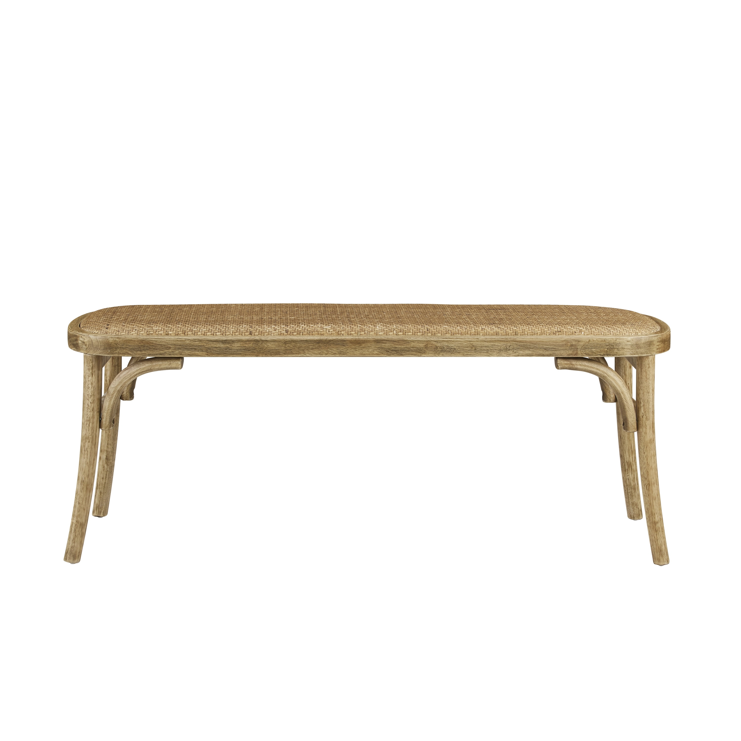 Linon Barton Bentwood Bench, Rustic Brown