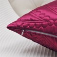 thumbnail image 3 of Home Soft Things Satin Quilted Paisley Throw Pillow Cover 2 piece Set - Burgundy - 20" x 20", 3 of 6