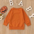thumbnail image 4 of VNKIDY Toddler Kids Crew Neck Long Sleeve Pumpkin Letter Floral Embroidery Soft Loose Fall Halloween Pullover Sweatshirt Tops For Boys Girls Trendy Pullover 6-12 Months, 4 of 8