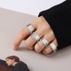 thumbnail image 1 of Punk Cool Hip Pop Anillos Anillo De Apertura Cuatro Anillos De Dedo De Cadena Abierta Para Amigos Monstrate AP005767-00, 1 of 6