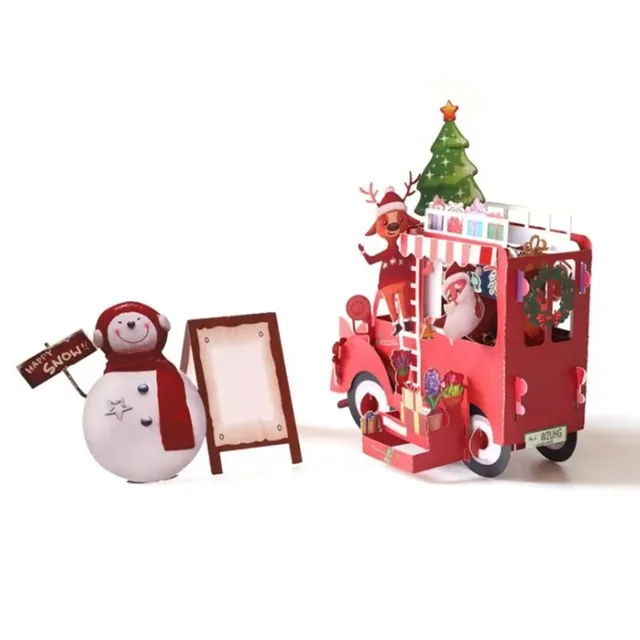 Tarjetas de Navidad 3D Pop-UP, tarjeta de invitaciones de felicitación de Santa, fiesta de niños, regalos de Año Nuevo, tarjeta de agradecimiento, regalo de aniversario, postal