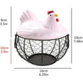 thumbnail image 5 of Creative Egg Baskets, Egg Basket with Lid and Ceramic Handles, Snack Fruit Container Kitchen Hen Decor, Storage Basket, 5 of 5