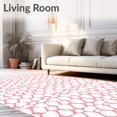 thumbnail image 2 of ODIKA 4x6 Machine Washable Non-Slip Area Rug, Honeycomb Lattice Fluffy with Interlocking Hexagons Ultra Soft Rug, None, 527812, 2 of 7