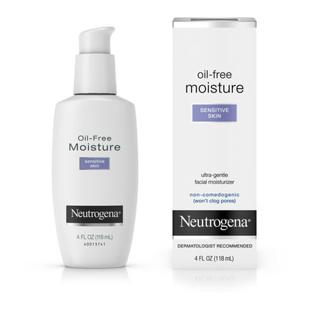 Neutrogena Oil-Free Moisture, Sensitive Skin, 4 (Best Face Moisturizer For Dry Aging Skin)