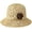 Beige, variant on CoCopeaunts Women's Straw Bucket Hat Sweet Woven Flower Decorate Wide Brim Floppy Fisherman Hat Summer Outdoor Sunscreen