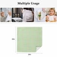 thumbnail image 4 of Sage Green Cloth Napkins, Grid Checkered Plaid Gingham Lattice Trellis Washable and Reusable Dinner Napkins Set of 4, Table Napkin for Kitchen Party Birthday Wedding Hotel Housewarming 20"x20", 4 of 8
