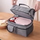 thumbnail image 5 of Bolsa de transporte de alimentos reutilizable Aislamiento térmico Refrigerador de doble capa Saco Capacidad de gran capacidad Organizador de asas Casa Outdoor Grey Sweethay HA010463-01, 5 of 6