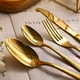 thumbnail image 4 of Juego de cubiertos dorados ZHCH acero inoxidable 5 piezas, 4 of 5