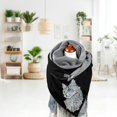 thumbnail image 3 of Guardoinrt Foulards Écharpe Casual Style Rétro Tête Warm Coton Foulard Chat 175CM 1Set, 3 of 6