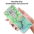 thumbnail image 4 of Moto G Play 2021 Phone Case, Rosebono Hybrid Bling Glitter Sparkle Epoxy Graphic Marble Colorful Silicone Skin Cover Armor Case for Moto G Play 2021 (Green Barble), 4 of 6