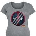 thumbnail image 3 of Deadpool - Scratch Logo - Women's Maternity Scoop Neck Graphic T-Shirt, 3 of 5