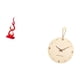 thumbnail image 5 of Reloj de pared con escultura de fuego abstracta, estatua artística de madera, adorno de resina para el hogar, decorativo, para colgar en la pared, sil, 5 of 8