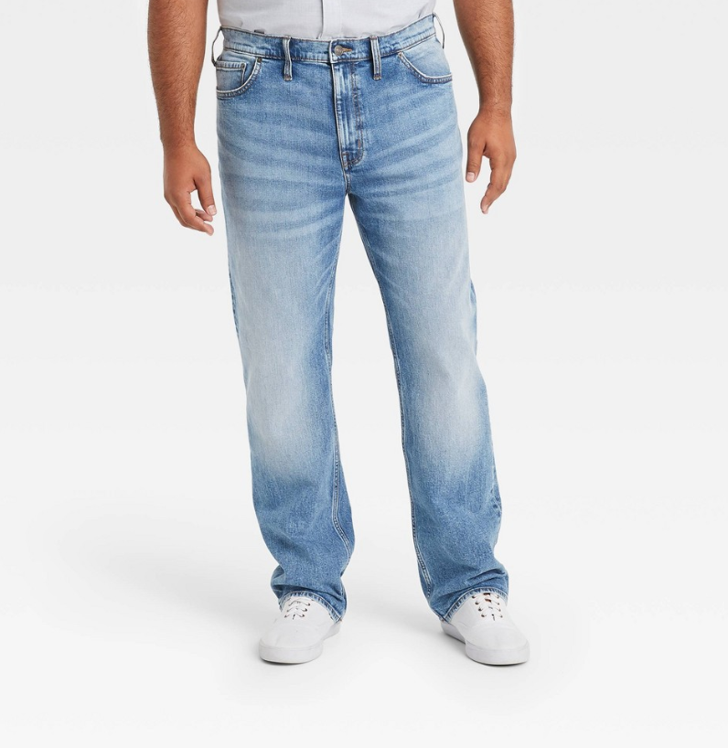 Men's Big & Tall Slim Straight Fit Jeans Goodfellow & Co Indigo Blue