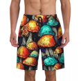 thumbnail image 1 of Board Shorts Summer Psychedelic Hawaii Beach Short Pants Men Running Surf Fast Dry Printed Swim Trunks, 1 of 5