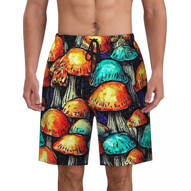 Board Shorts Summer Psychedelic Hawaii Beach Short Pants Men Running Surf Fast Dry Printed Swim Trunks