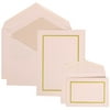 JAM Paper Wedding Invitation Combo Set, 1 Large & 1 Small, Bold Border Set, Kiwi Green Card with Crystal Lined Envelope,100/pack