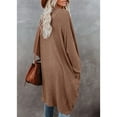 thumbnail image 3 of Dellytop Womens Open Front Knit Cardigan Long Batwing Sleeve Sweater Coat, 3 of 3