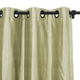 thumbnail image 3 of TWOPAGES Light Filtering 52 W X 84 L Inch Black Grommet Drape Silk Privacy Protection Curtain for Bedroom, 1 Panel, Pebble, 3 of 6