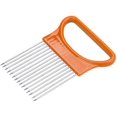 thumbnail image 2 of 1 Pack Kitchen Gadget Slice Tomato Onion Vegetable Safety Fork Tender Meat Needle Vegetable Cutting Tool Creative Kitchen Utensils (Orange), 2 of 8